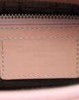 Pre-Loved Lady Dior Handbag Cannage Patent Leather Large with Silver Hardware, Pink