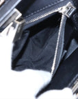 Pre-Loved Peekaboo Handbag Leather Mini with Silver Hardware, Black