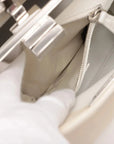 Pre-Loved Peekaboo Handbag Leather Mini with Silver Hardware, Ivory