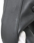 Pre-Loved Nappa Leather Hobo Shoulder Bag Leather with Gold Hardware, Black