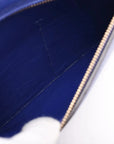 Pre-Loved Trapeze Handbag Leather Medium with Gold Hardware, Blue