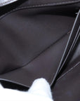 Pre-Loved Andiamo Crossbody Bag Intrecciato Leather Small with Gold Hardware, Dark Brown