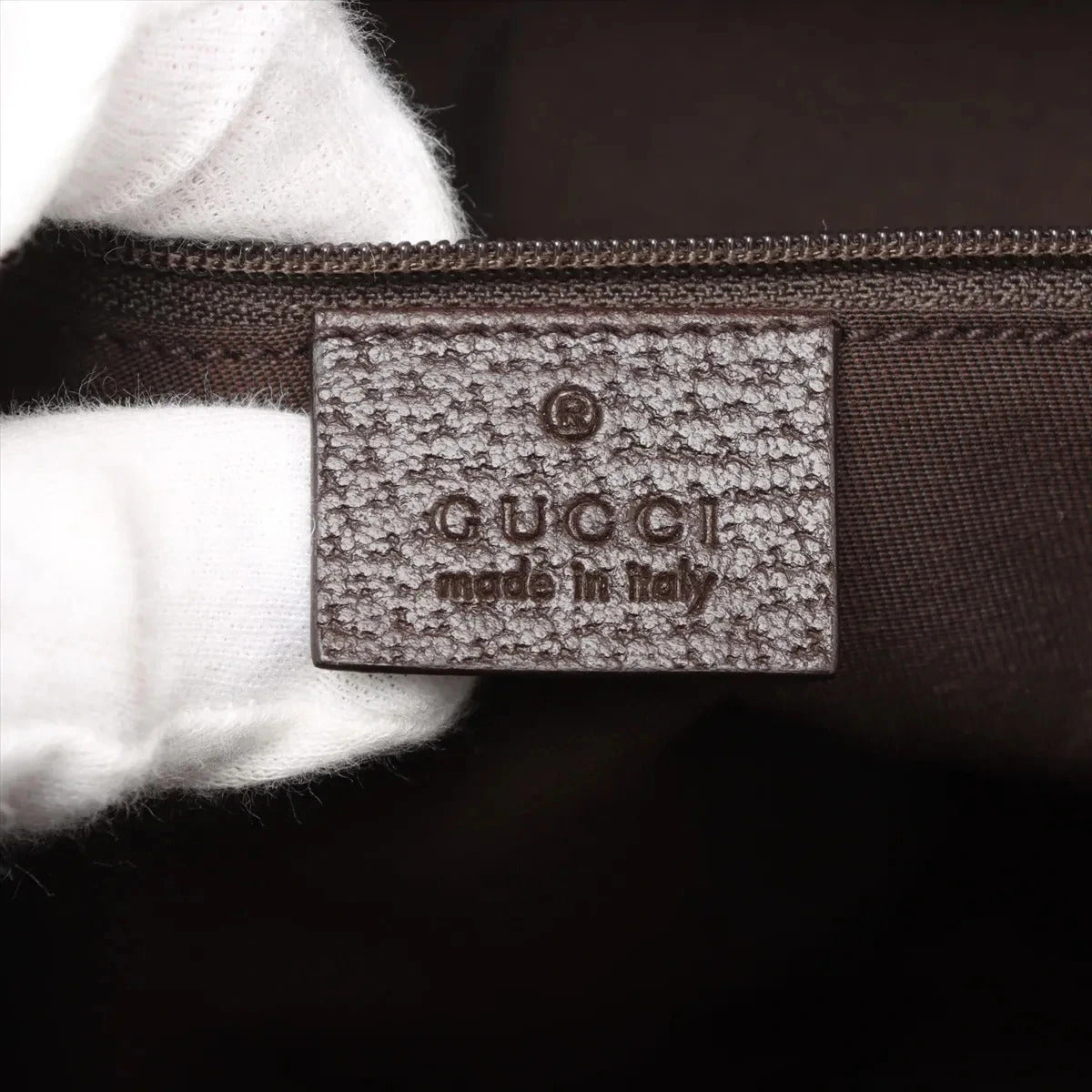 Pre-Loved Abbey Tote Monogram Coated Canvas Medium with Gold Hardware, Beige/Brown