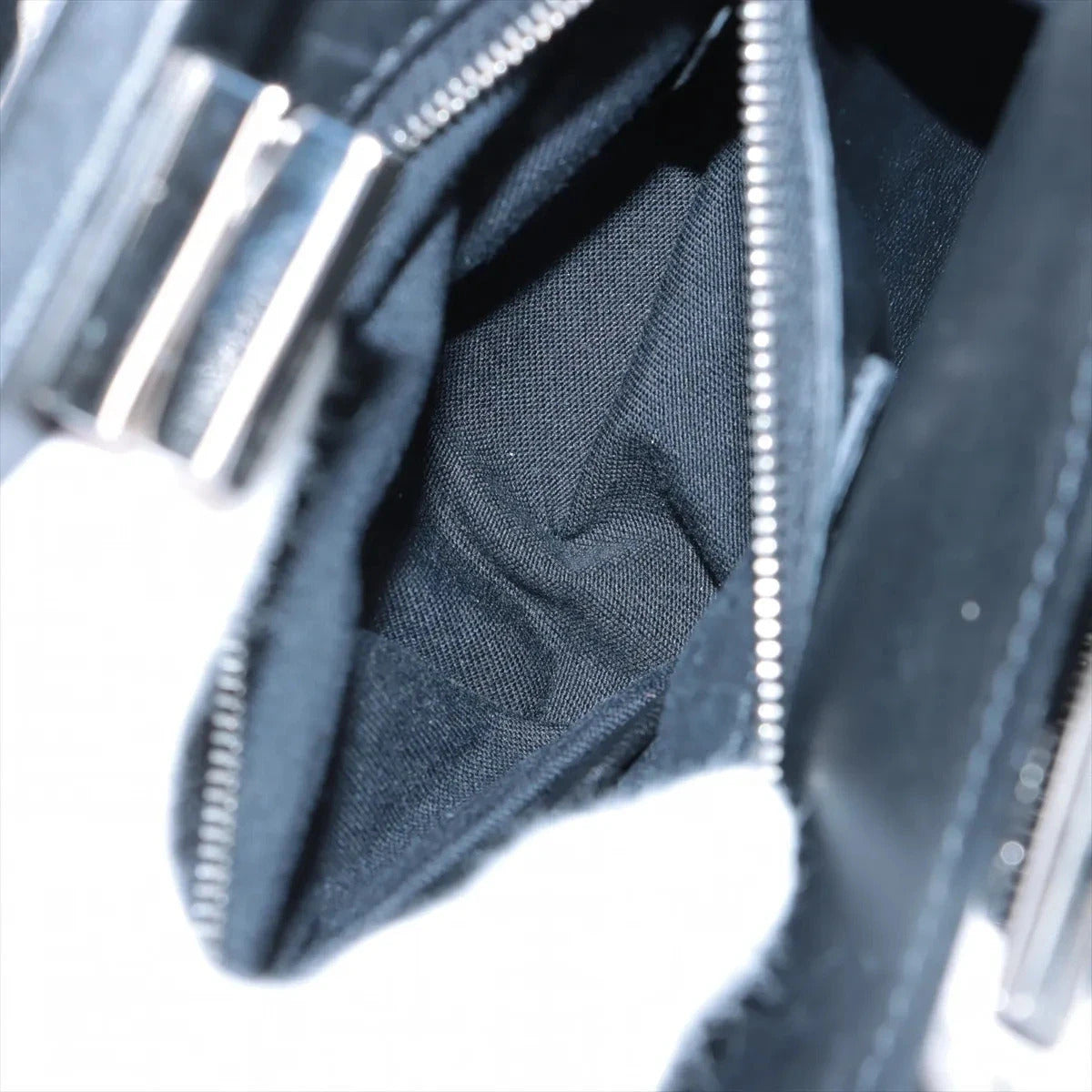 Pre-Loved Peekaboo Handbag Leather Mini with Silver Hardware, Black