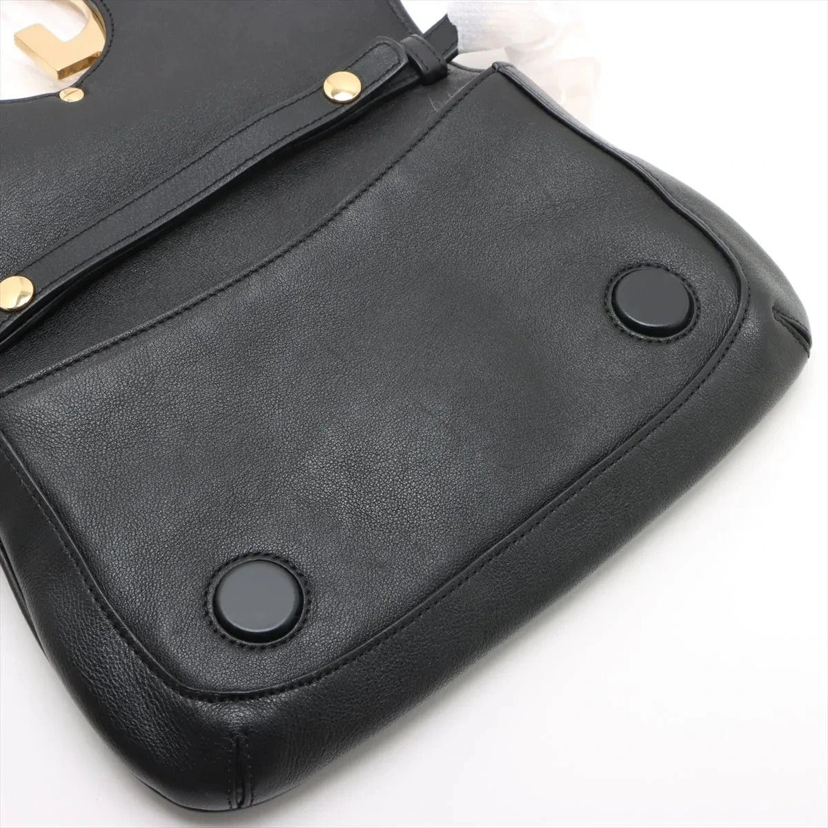 Pre-Loved Blondie Shoulder Bag Leather with Gold Hardware, Black