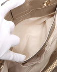 Pre-Loved Bamboo Shopper Tote Leather Medium with Gold Hardware, Champagne Gold