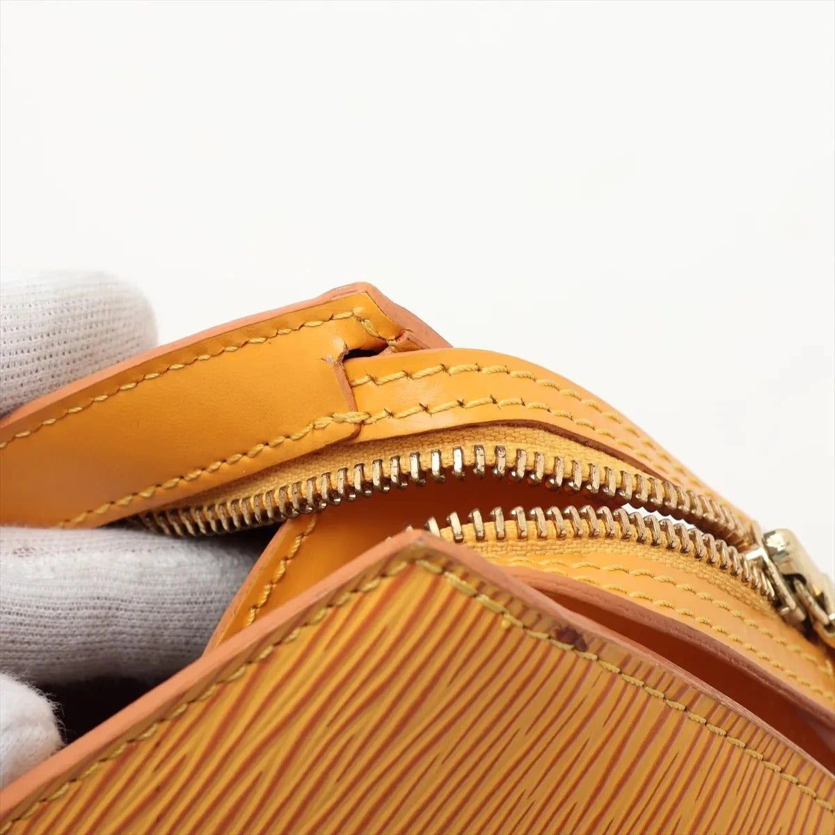 Pre-Loved Saint Jacques Shoulder Bag Leather GM with Gold Hardware, Yellow