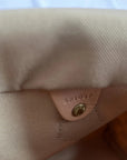 Pre-Loved Speedy Handbag Damier Azur Coated Canvas 25 with Gold Hardware, Cream