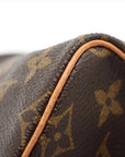 Pre-Loved Mini Speedy Handbag Monogram Coated Canvas Mini with Gold Hardware, Brown