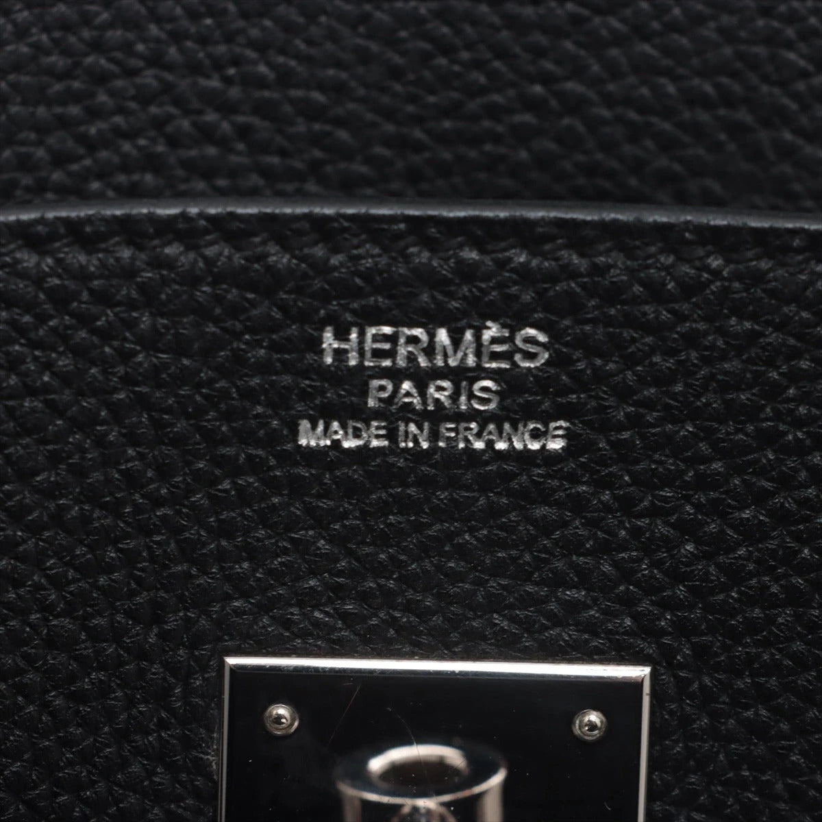 Pre-Loved Birkin Handbag Leather 30 with Palladium Hardware, Black
