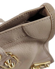 Pre-Loved Classic City Handbag Leather Small with Gold Hardware, Beige