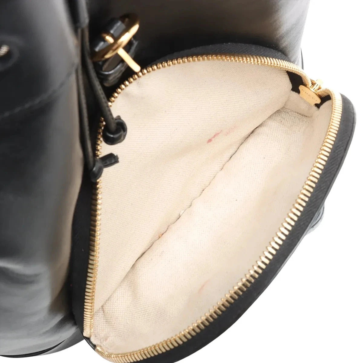 Pre-Loved Horsebit 1955 Backpack Leather with Gold Hardware, Black