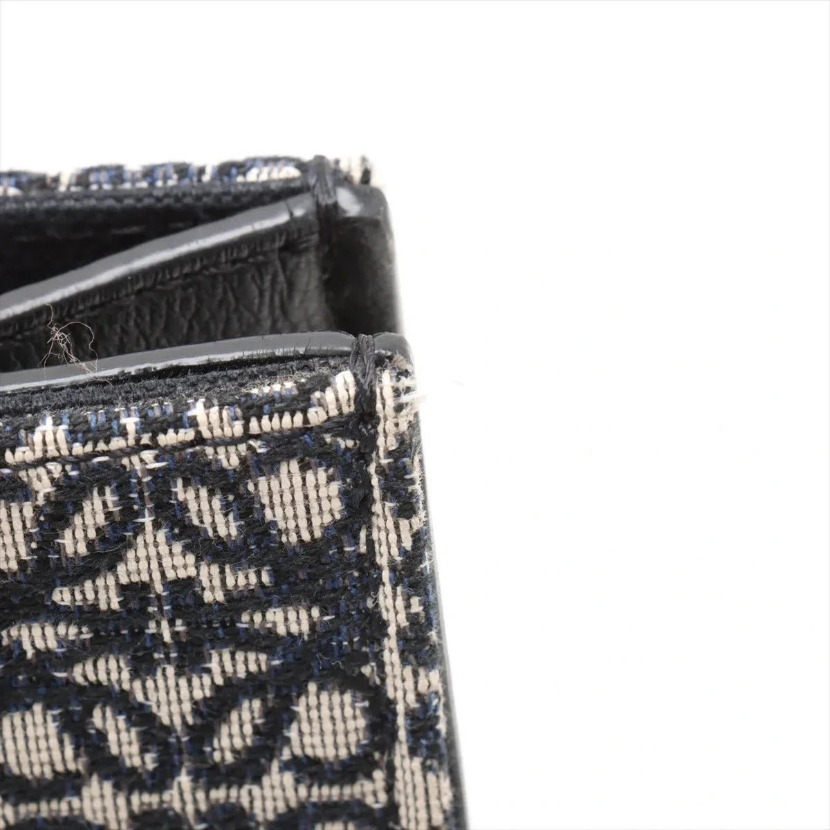 Pre-Loved Cushion Anagram Tote Tote Anagram Canvas Coated with Silver Hardware, Grey and Navy