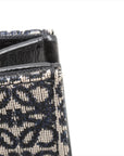 Pre-Loved Cushion Anagram Tote Tote Anagram Canvas Coated with Silver Hardware, Grey and Navy