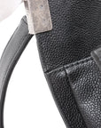 Pre-Loved Boy Shoulder Bag Quilted Leather New Medium with Aged Silver Hardware, Black