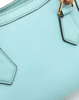 Pre-Loved Diana Bamboo Tote Leather Mini with Gold Hardware, Light Blue