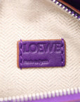 Pre-Loved Puzzle Crossbody Bag Leather Mini with Silver Hardware, Purple