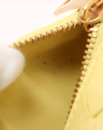Pre-Loved Wallace Shoulder Bag Intrecciato Leather Small with Gold Hardware, Yellow