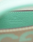 Pre-Loved Jumbo GG Mini Tote Tote Monogram Coated Canvas Mini with Gold Hardware, Beige and Green