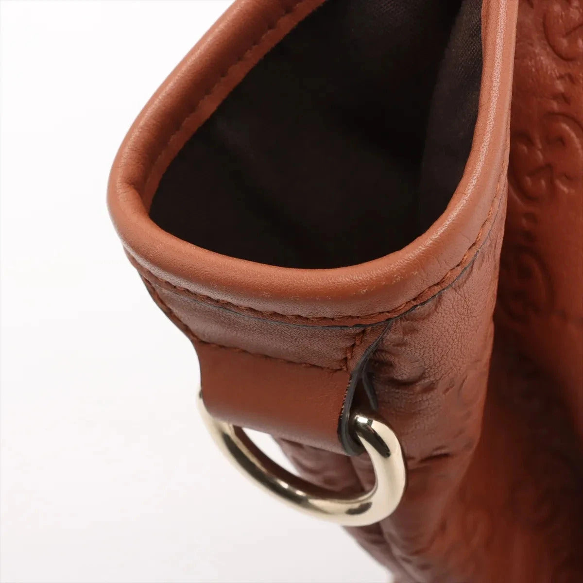 Pre-Loved Guccissima Tote Guccissima Leather with Silver Hardware, Cognac