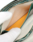 Pre-Loved Plumet Crossbody Bag Goyardine Chevron Coated Canvas with Silver Hardware, Green
