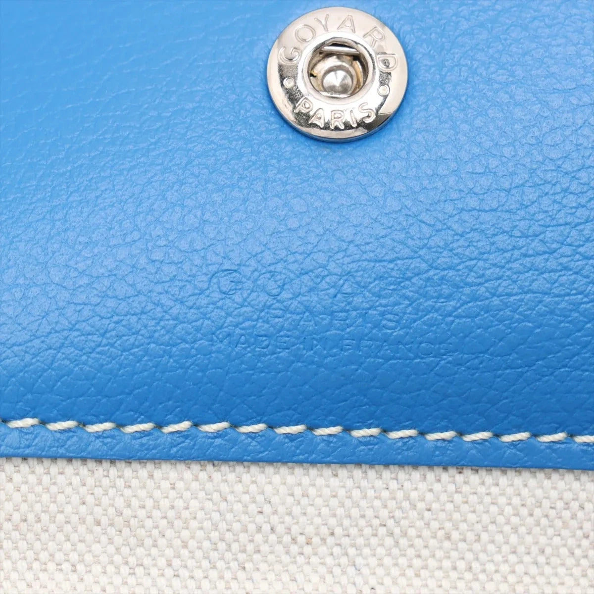 Pre-Loved Saint Louis Tote Goyardine Coated Canvas PM with Silver Hardware, Blue