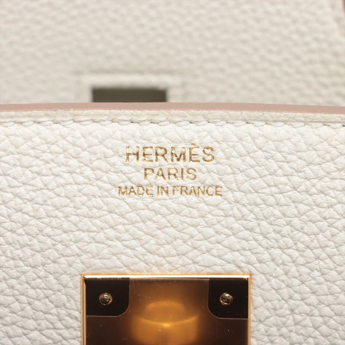 Pre-Loved Birkin Handbag Leather 30 with Gold Hardware, White
