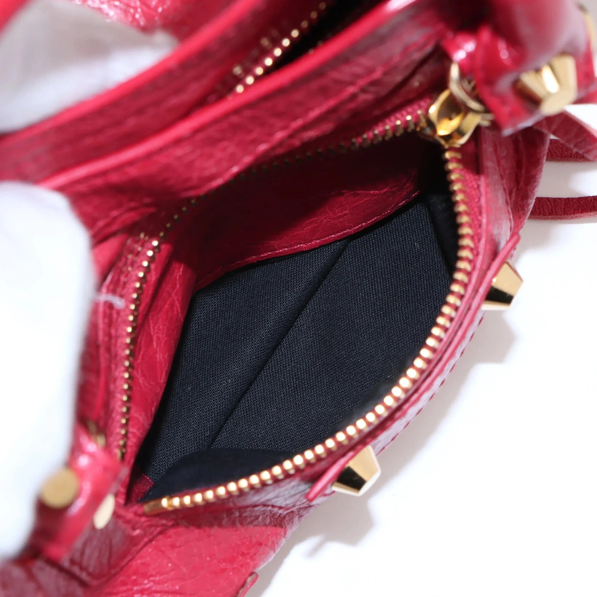 Pre-Loved Classic City Handbag Leather Mini with Gold Hardware, Pink