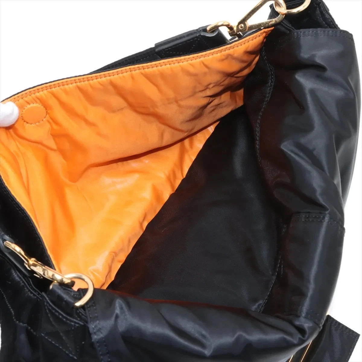 Pre-Loved Mamma Baguette (Fendi x Porter) Shoulder Bag Nylon Large with Gold Hardware, Black
