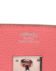 Pre-Loved Birkin Handbag Leather 30 with Palladium Hardware, Pink