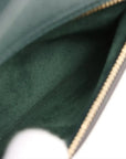 Pre-Loved Belt Bag Handbag Leather Micro with Gold Hardware, Dark Green