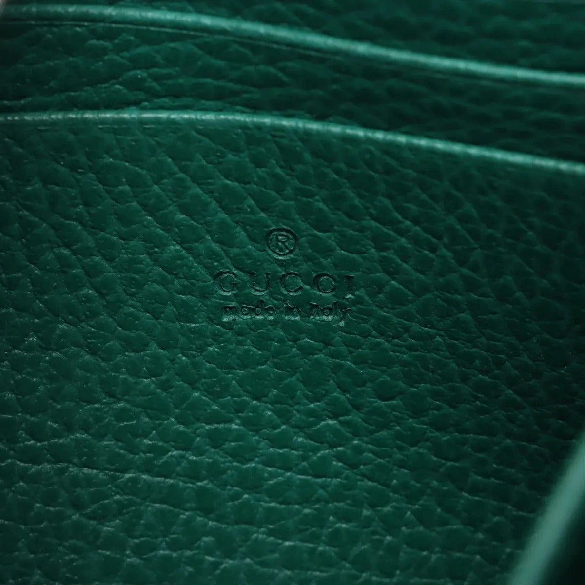 Pre-Loved Dionysus Wallet on Chain Crossbody Bag Leather Mini with Aged Gold and Silver Hardware, Green