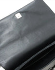 Pre-Loved Horsebit Chain Clutch Clutch Monogram Coated Canvas with Silver Hardware, Black