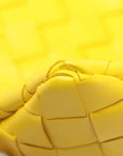 Pre-Loved Intrecciato Bulb Shoulder Bag Intrecciato Leather Small with Gold Hardware, Yellow