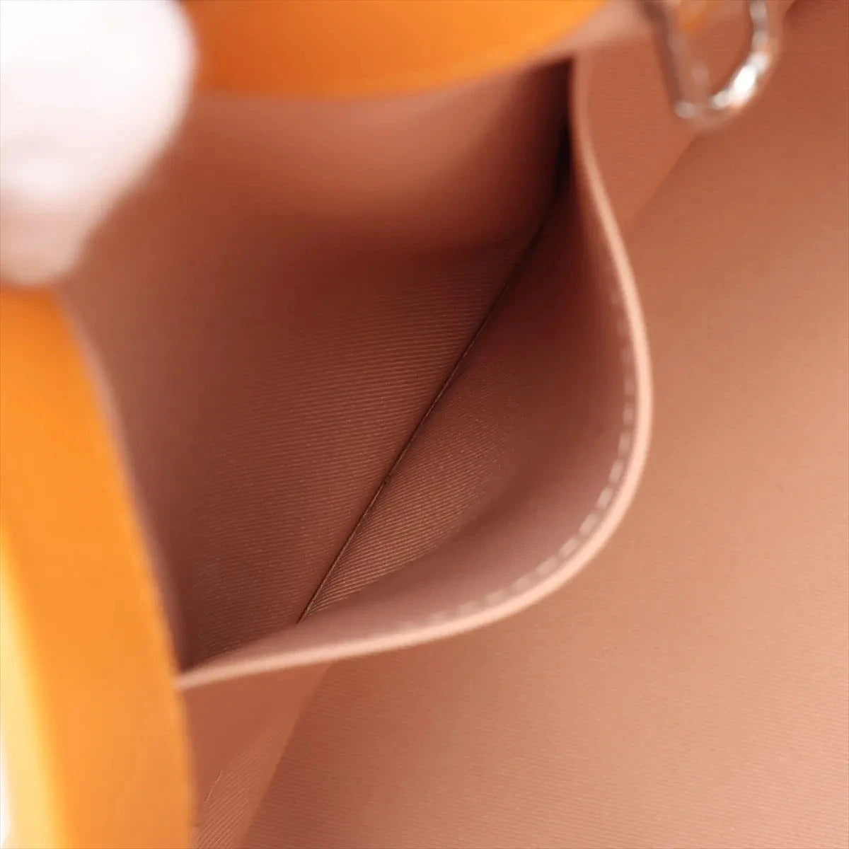 Pre-Loved Plaque Tote Tote Leather with Silver Hardware, Orange