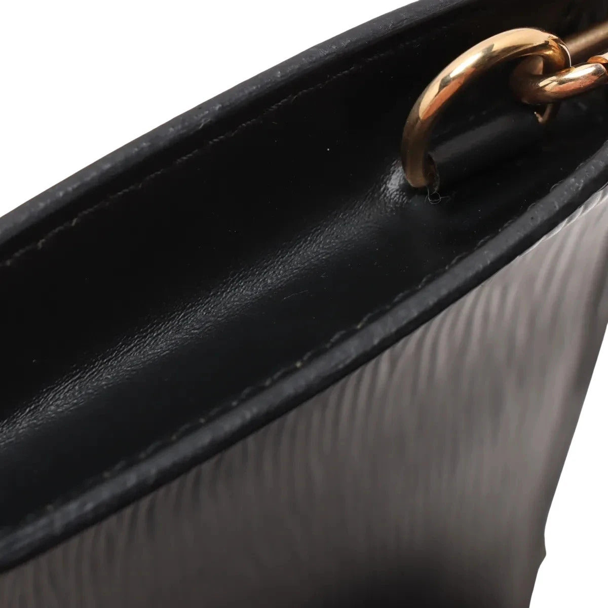 Pre-Loved Pochette Accessoires Pochette Leather with Gold Hardware, Black