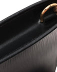 Pre-Loved Pochette Accessoires Pochette Leather with Gold Hardware, Black