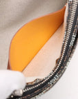 Pre-Loved Plumet Crossbody Bag Goyardine Chevron Coated Canvas with Silver Hardware, Black and Tan