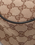 Pre-Loved GG Messenger Crossbody Bag Monogram Coated Canvas with Silver Hardware, Beige/Ebony