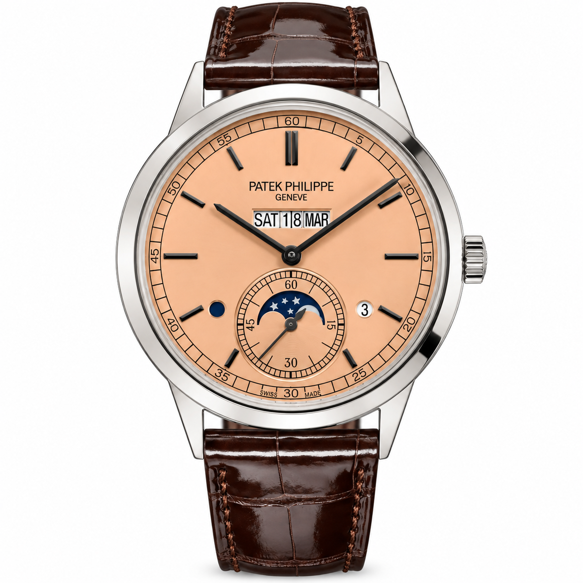 Pre-Loved In-Line Perpetual Calendar 5236P-010, Salmon Dial