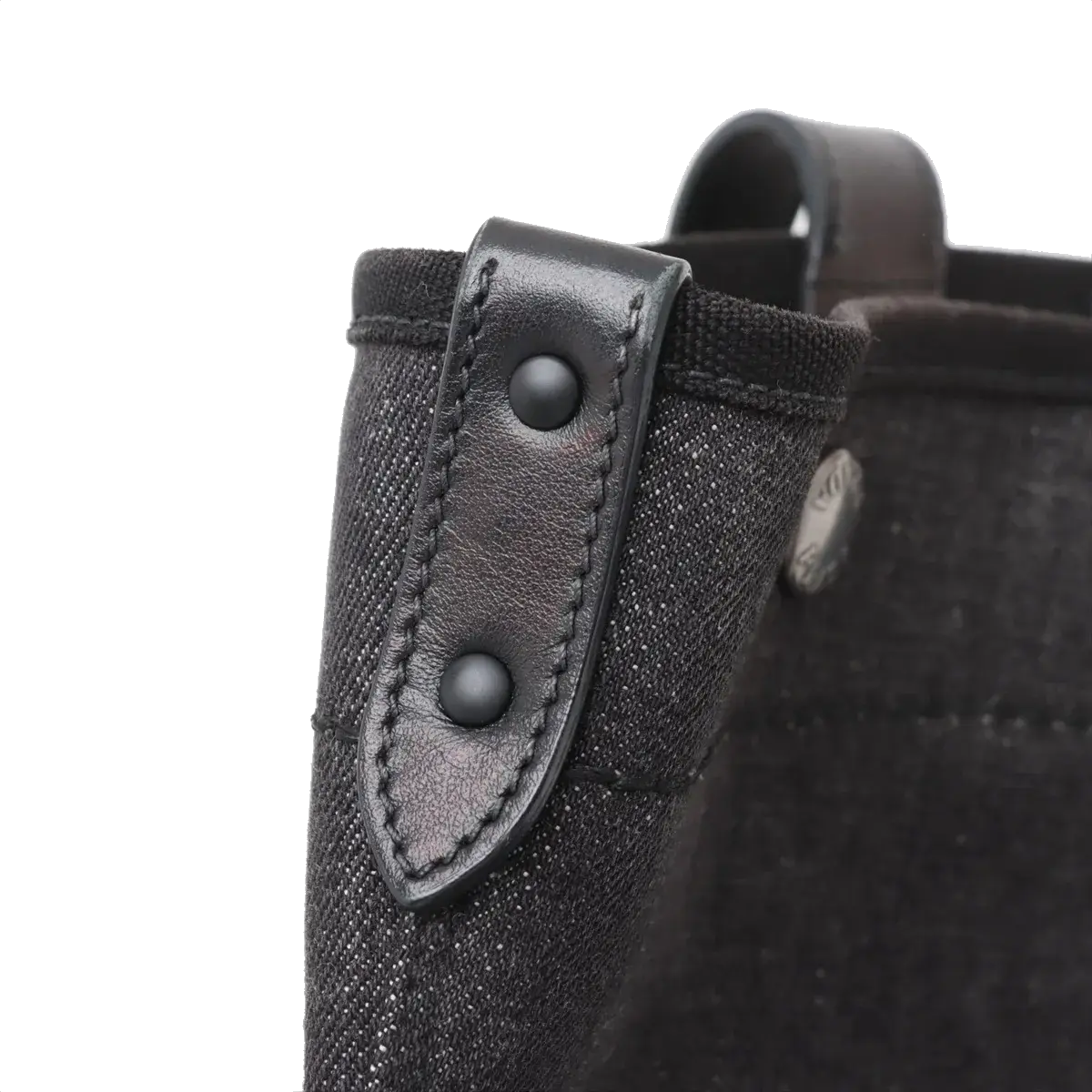Pre-Loved Denim Tote Tote Denim with Silver Hardware, Black