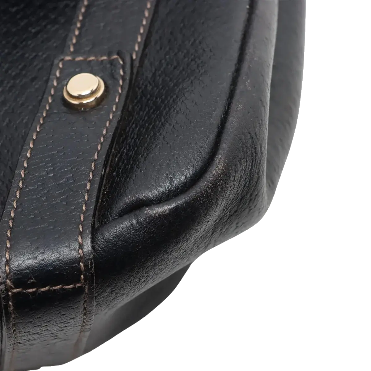Pre-Loved Abbey D-Ring Tote Leather with Gold Hardware, Black