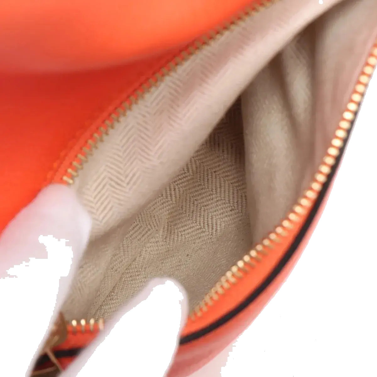 Pre-Loved Puzzle Handbag Colorblock Leather Medium with Gold Hardware, Orange