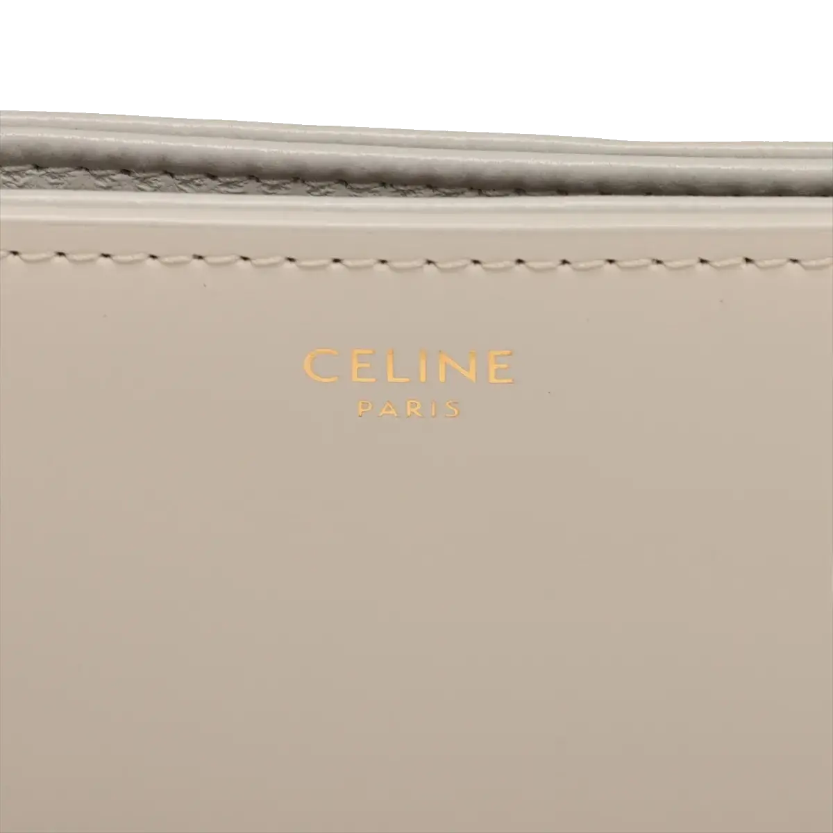 Pre-Loved Triomphe Shoulder Bag Leather Teen with Gold Hardware, White