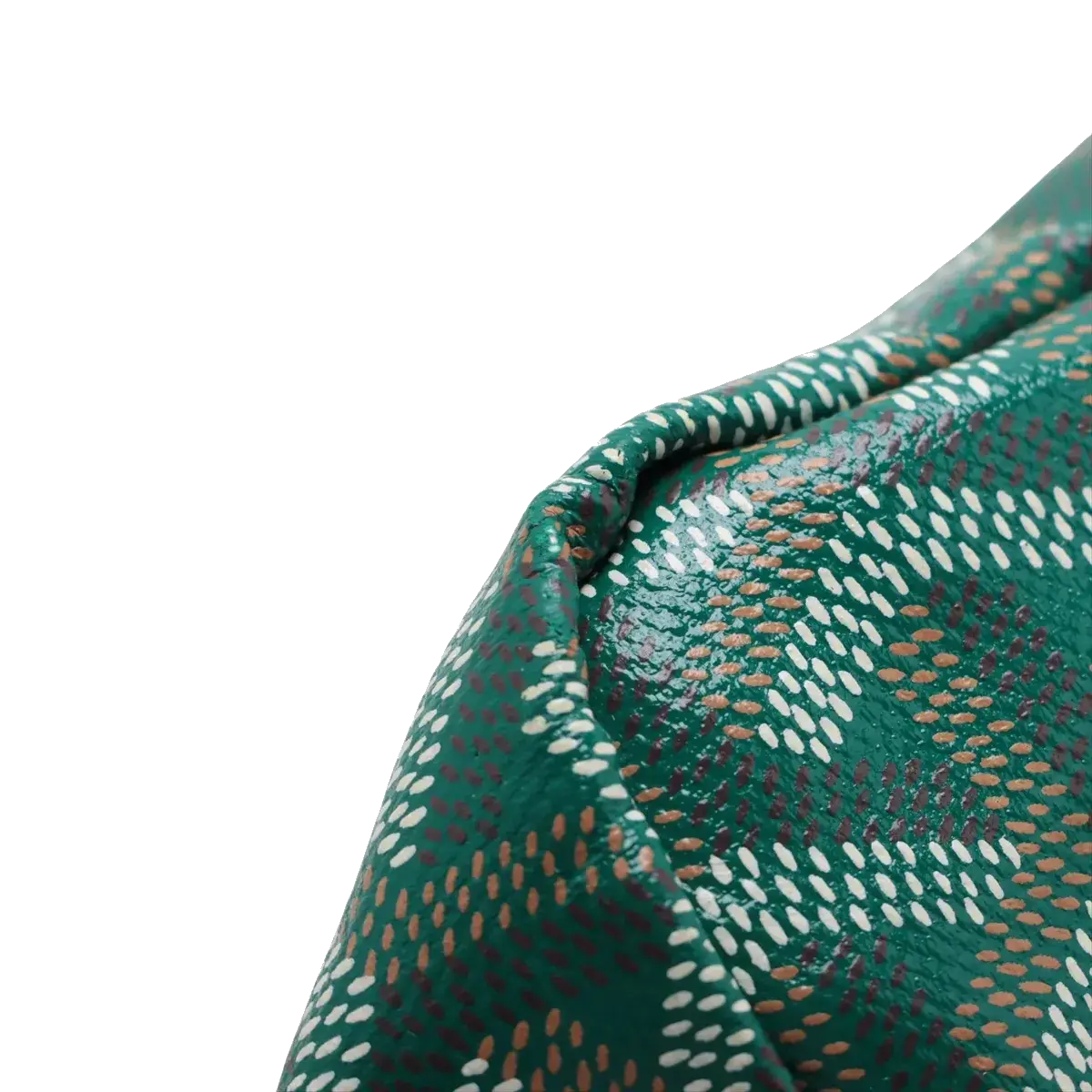 Pre-Loved Saint Louis Tote Goyardine Chevron Coated Canvas GM, Green