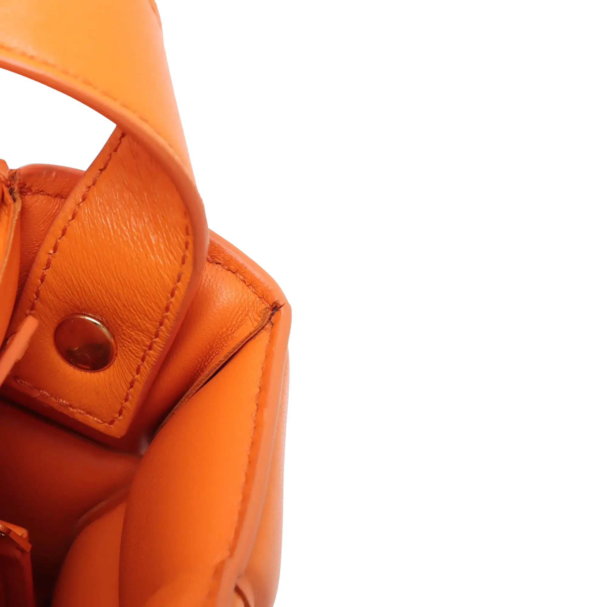 Pre-Loved Padded Cassette Crossbody Bag Intrecciato Leather with Gold Hardware, Orange
