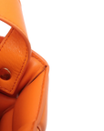Pre-Loved Padded Cassette Crossbody Bag Intrecciato Leather with Gold Hardware, Orange