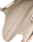 Pre-Loved Peekaboo Selleria Handbag Leather Mini with Silver Hardware, Pink