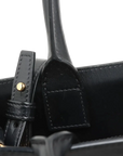 Pre-Loved Triomphe Vertical Cabas Tote Triomphe Coated Canvas Small with Gold Hardware, Beige and Black