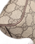 Pre-Loved Ophidia GG Mini Boston Handbag Monogram Coated Canvas Mini with Gold Hardware, Beige Ebony